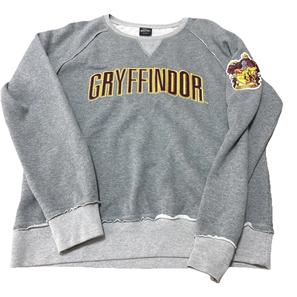 Wizard Official Harry Potter Gryffindor Sweatshirt Size L Patch EUC
